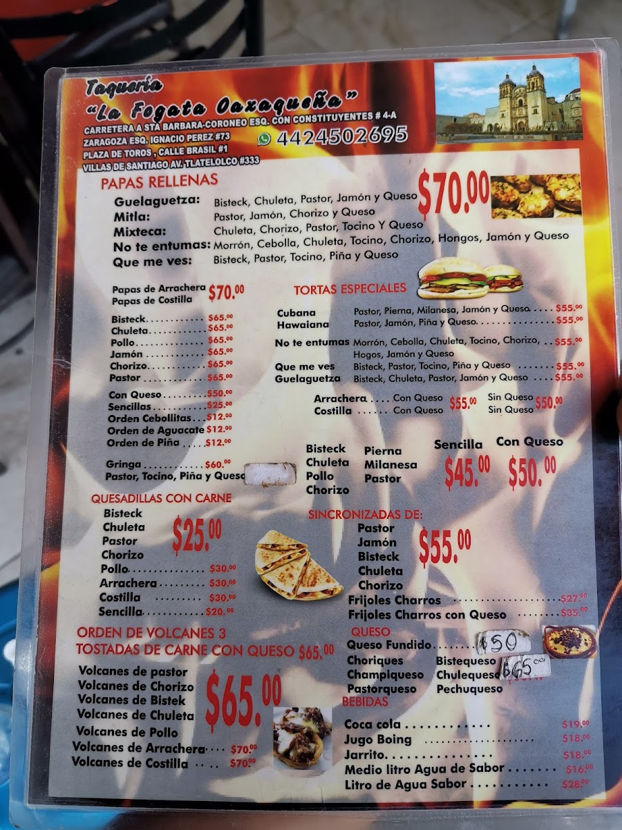 Taquería La Fogata Oaxaqueña. Menu - Image 3
